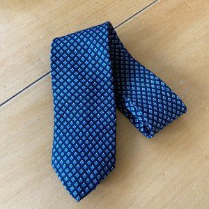CHRISTIAN DIOR BLUE SILK TIE